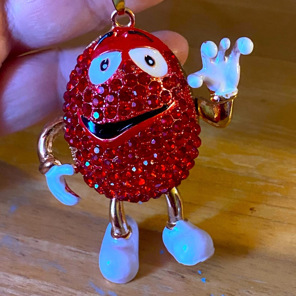 Betsey Johnson Red Mr Chocolate Necklace